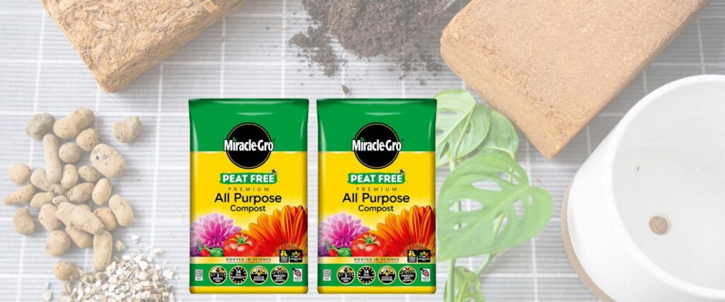 Miracle-Gro PEAT FREE Premium All Purpose Compost, 50 Litres,Brown