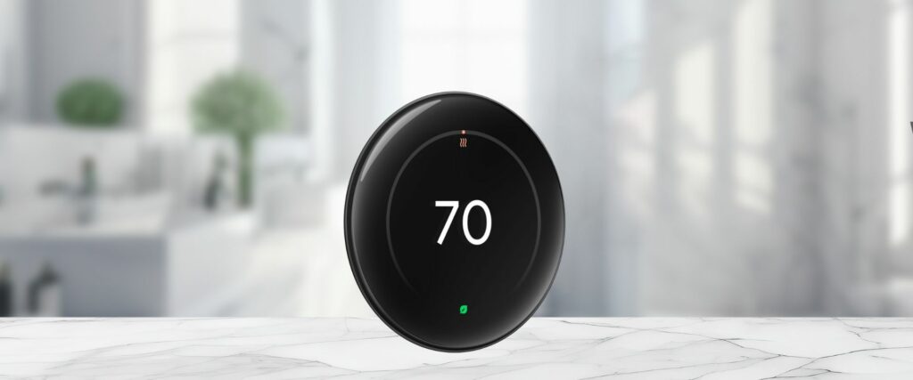 Google Nest Learning Thermostat (4th Gen, 2024) with 2 Temperature Sensors (2nd Gen) - Polished Obsidian