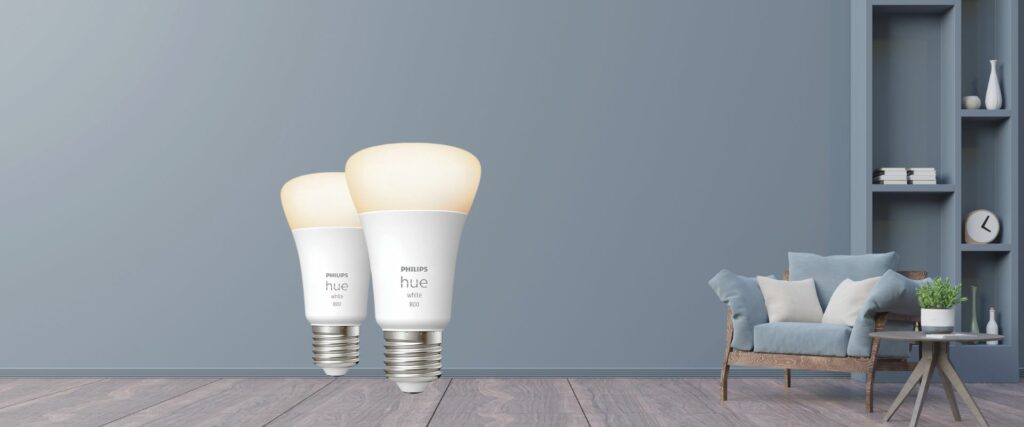 Philips Hue New White Smart Light Bulb 60W - 806 Lumen 2 Pack [E27 Edison Screw] with Bluetooth. Works with Alexa, Google Assistant, Apple Homekit. for Home Indoor Lighting, Livingroom and Bedroom.