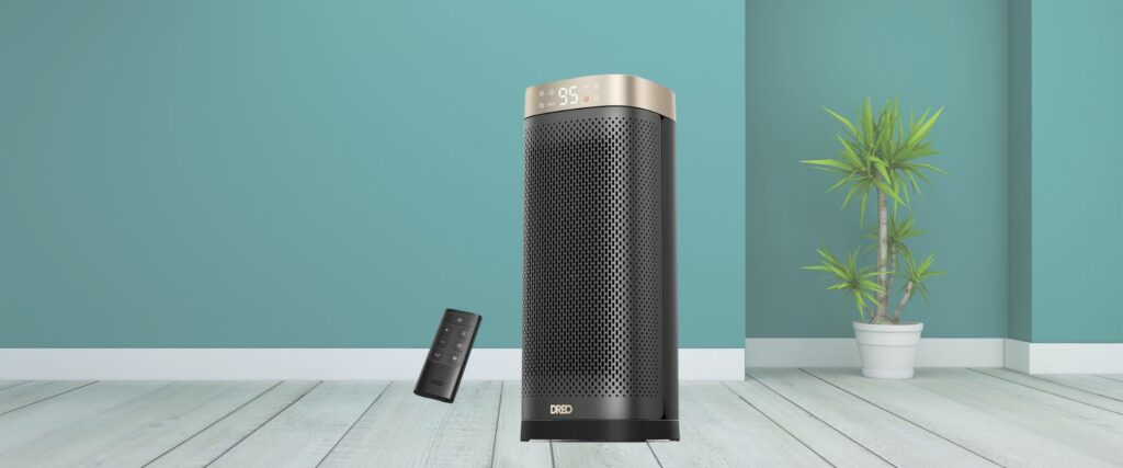 Dreo 16 Inch Electric Heater, Energy Efficient Space Heaters with Thermostat, 70° Oscillating Remote Control 3-Mode Tip-over & Overheat Protection, Silent Ceramic Fan Heater for Home