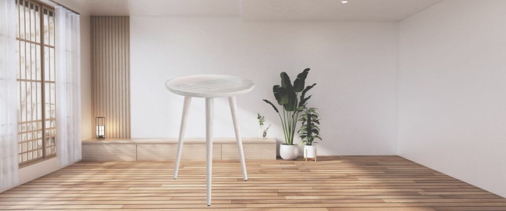 MH London Side Table - Tezgah End Table. Exclusively Designed Hand-Crafted Small Nightstand. Solid Wood Round End Table. Contemporary Accent Table for Bedrooms, Living Rooms and Home Office