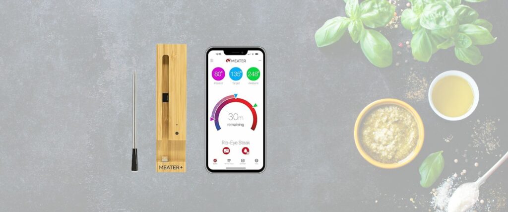 MEATER Plus | 50m Long Range Smart Wireless Meat Thermometer for The Oven Grill Kitchen BBQ Smoker Rotisserie with Bluetooth and WiFi Digital Connectivity