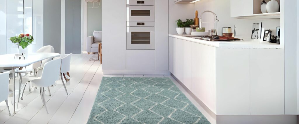 THE RUGS Modern Moroccan Design Living Room and Bedroom Rugs, Non-Shedding & Easy Care (Moroccan Ivory/Grey, 60x110 cm)
